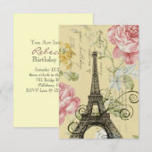 Fantastische feesten Eiffel Tower Parisian Kaart (Voorkant / Achterkant)