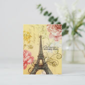 Fantastische feesten Eiffel Tower Parisian Kaart (Staand voorkant)