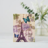 Fantastische feesten Eiffel Tower Parisian Kaart (Staand voorkant)