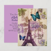 Fantastische feesten Eiffel Tower Parisian Kaart (Voorkant / Achterkant)