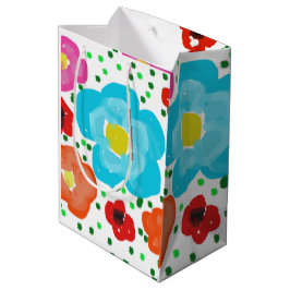 Fantastische Felicitatie Zak met Abstract Bloemmot Medium Cadeauzakje