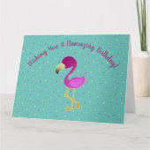 Fantastische Flamingo Vakantie Ansichtkaart Kaart (Voorkant)