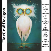 Fantastische Fluffy Cute Witte Vogel BS8 Découpage
