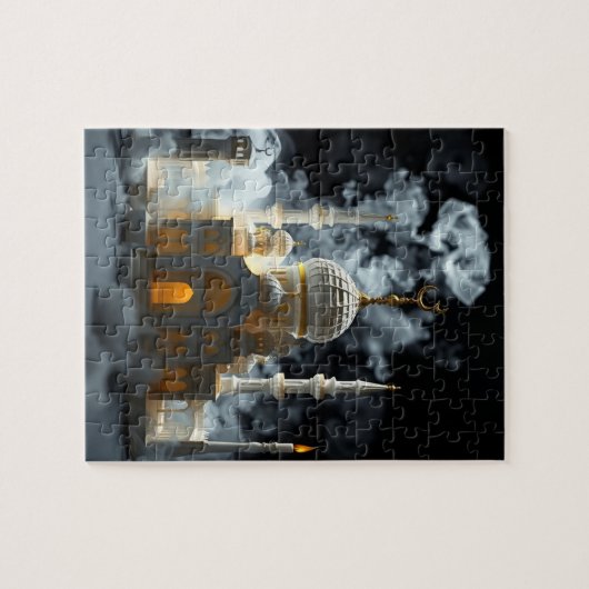 Fantastische Foge Witte Moskee Legpuzzel (Horizontaal)