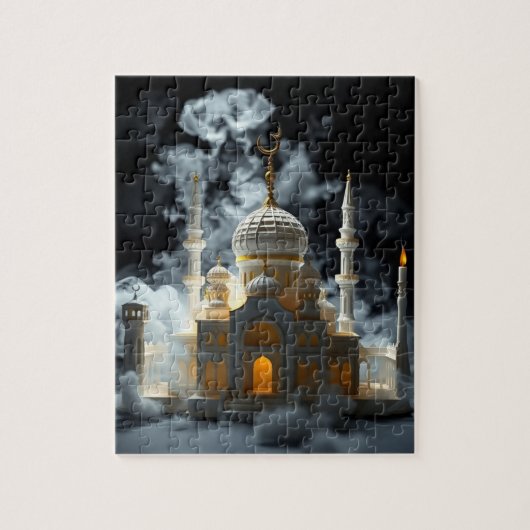 Fantastische Foge Witte Moskee Legpuzzel (Verticaal)