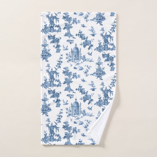  Fantastische fonteinen en bomen in toile-Blue Bad Handdoek (Handdoek)