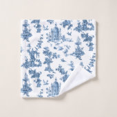 Fantastische fonteinen en bomen in toile-Blue Bad Handdoek (Wasdoekje)