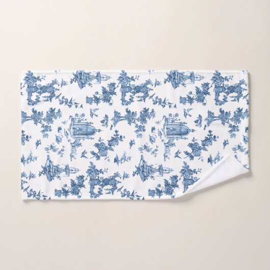 Fantastische fonteinen en bomen in toile-Blue Bad Handdoek (Handdoek)