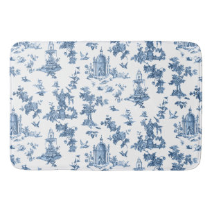 Fantastische fonteinen en bomen in toile-Blue Badmat