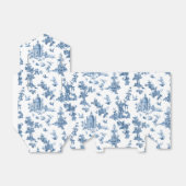 Fantastische fonteinen en bomen in toile-Blue Bedankdoosjes (Uitgevouwen)