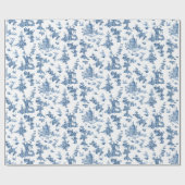  Fantastische fonteinen en bomen in toile-Blue Cadeaupapier (Vlak)