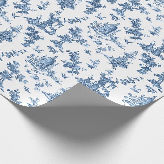  Fantastische fonteinen en bomen in toile-Blue Cadeaupapier (Hoek)