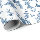  Fantastische fonteinen en bomen in toile-Blue Cadeaupapier (Rol Hoek)