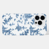  Fantastische fonteinen en bomen in toile-Blue iPhone Hoesje (Achterkant horizontaal)