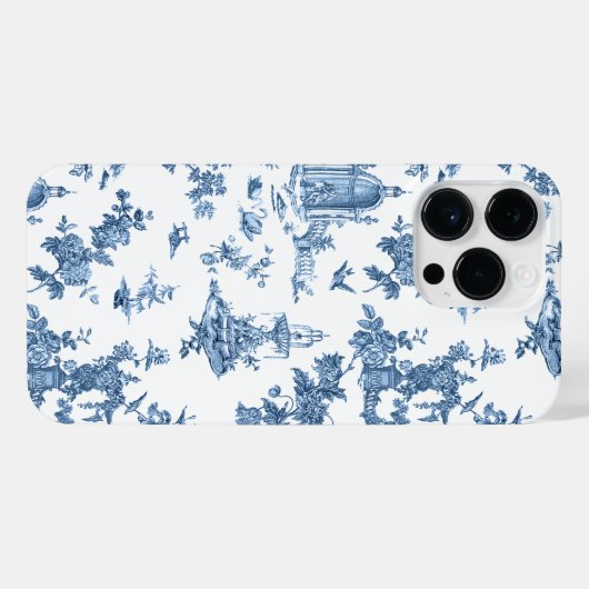 Fantastische fonteinen en bomen in toile-Blue iPhone Hoesje (Achterkant horizontaal)