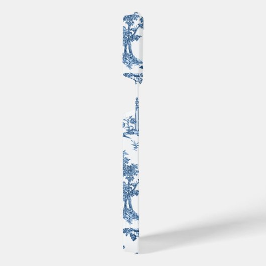 Fantastische fonteinen en bomen in toile-Blue iPhone Hoesje (Rechterkant)