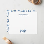  Fantastische fonteinen en bomen in toile-Blue Notitiekaartje (Voorkant / Achterkant in situ)