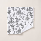  Fantastische fonteinen en bomen toile-B & W Bad Handdoek (Wasdoekje)