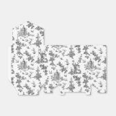 Fantastische fonteinen en bomen toile-B & W Bedankdoosjes (Uitgevouwen)