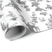 Fantastische fonteinen en bomen toile-B & W Cadeaupapier (Rol Hoek)