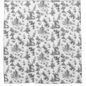 Fantastische fonteinen en bomen toile-B & W Douchegordijn (Voorkant)