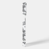  Fantastische fonteinen en bomen toile-B & W iPhone Hoesje (Rechterkant)