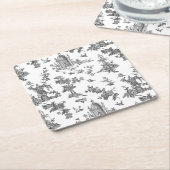 Fantastische fonteinen en bomen toile-B & W Kartonnen Onderzetters (Schuin)