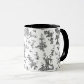  Fantastische fonteinen en bomen toile-B & W Mok (Voorkant rechts)