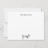 Fantastische fonteinen en bomen toile-B & W Notitiekaartje (Voorkant)