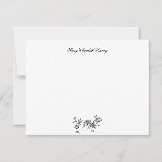  Fantastische fonteinen en bomen toile-B & W Notitiekaartje (Voorkant)