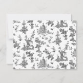 Fantastische fonteinen en bomen toile-B & W Notitiekaartje (Achterkant)