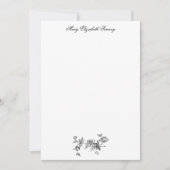  Fantastische fonteinen en bomen toile-B & W Notitiekaartje (Voorkant)