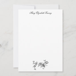  Fantastische fonteinen en bomen toile-B & W Notitiekaartje