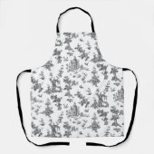  Fantastische fonteinen en bomen toile-B & W Schort (Voorkant)