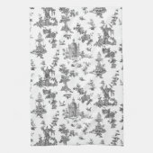  Fantastische fonteinen en bomen toile-B & W Theedoek (Verticaal)