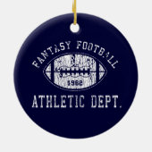 Fantastische football-versiering keramisch ornament (Achterkant)