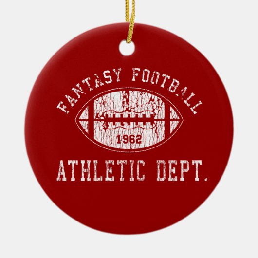 Fantastische football-versiering keramisch ornament (Voorkant)