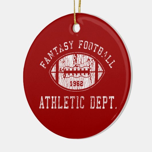 Fantastische football-versiering keramisch ornament (Links)