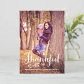 Fantastische foto Happy Thanksgiving Feestdagenkaart (Staand voorkant)