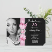 Fantastische foto van Birthday Party Soft Pink Bla Kaart (Staand voorkant)