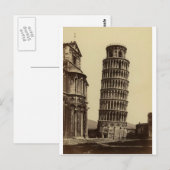 Fantastische foto van de Pisa-toren in 1860! Briefkaart (Voorkant / Achterkant)