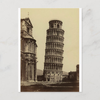 Fantastische foto van de Pisa-toren in 1860! Briefkaart