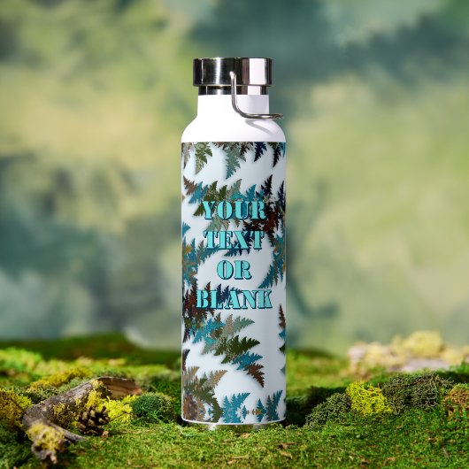 Fantastische Fractale Arctische Camouflage Waterfles (Buiten (Gedraaid) )