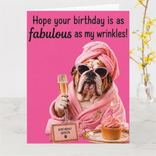FANTASTISCHE FUNNY ENGELSE BULLDOG VERJAARDAG KAART