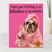 FANTASTISCHE FUNNY ENGELSE BULLDOG VERJAARDAG KAART (Voorkant)
