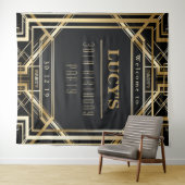Fantastische Gatsby Party Weddenschap Foto Booth B Wandkleed (In Situ (horizontaal))