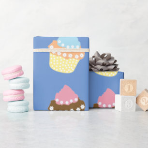 Fantastische gedecorreerde vogelkoekjes cadeaupapier