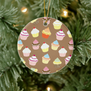 Fantastische gedecorreerde vogelkoekjes keramisch ornament