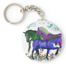 Fantastische gekleurde paarden in het grafisch ont