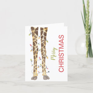 Fantastische Giraffe met kerstmis Feestdagen Kaart